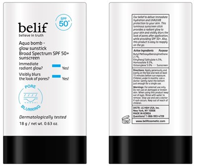 Bottle (Belif Aqua Bomb Glow Sunstick Spf 50 Bottle)